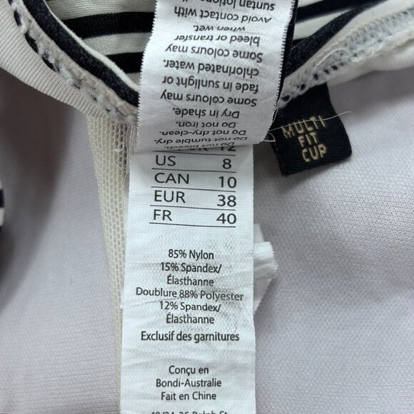 Niptuck Swim Striped One-Piece Swimsuit Multi-Fit Cup Womens Size US 8 - Picture 4 of 9